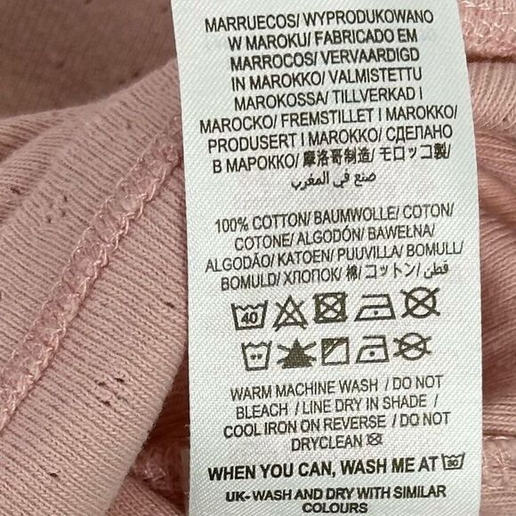 Mini Boden Short Sleeve Pointelle T-Shirt size 6-7 Pink - Picture 6 of 6